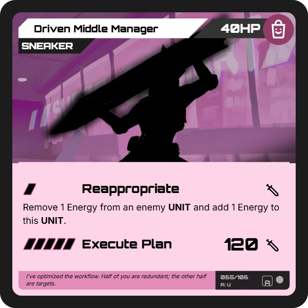 Driven Middle Manager - SuperGoMart - Unit card