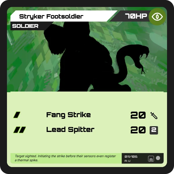 Stryker Footsoldier - Serpentine Sol - Unit card