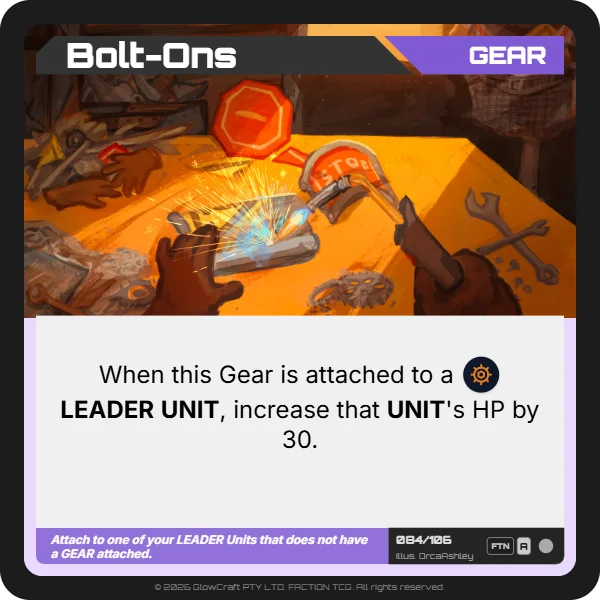 Bolt-Ons - Scrappers - Gear card