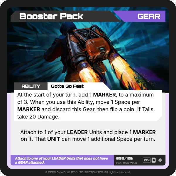 Booster Pack - Neutral - Gear card