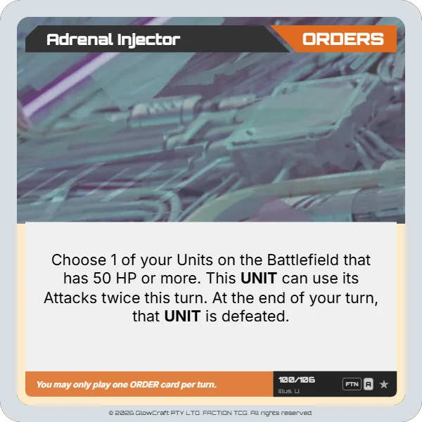 Adrenal Injector - Neutral - Orders card
