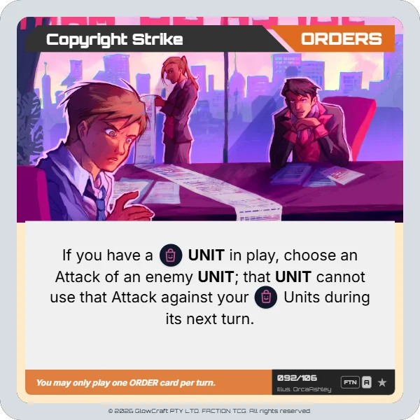 Copyright Strike - SuperGoMart - Orders card
