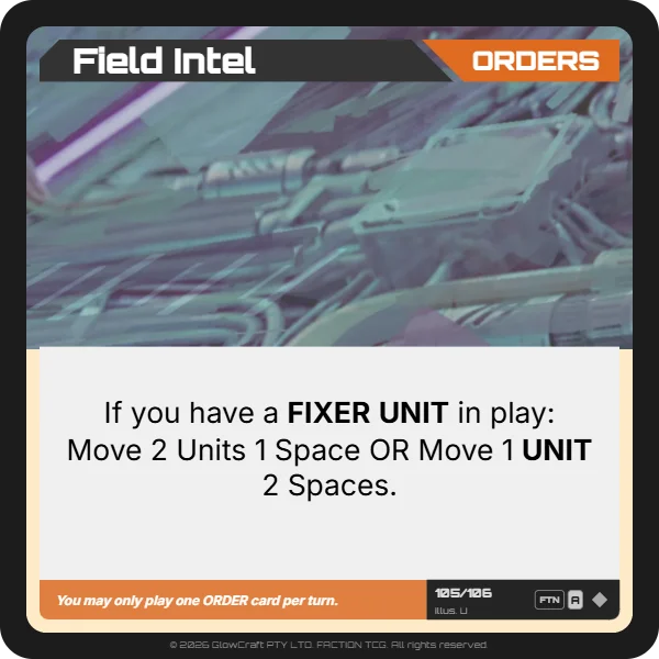 Field Intel - Neutral - Orders card