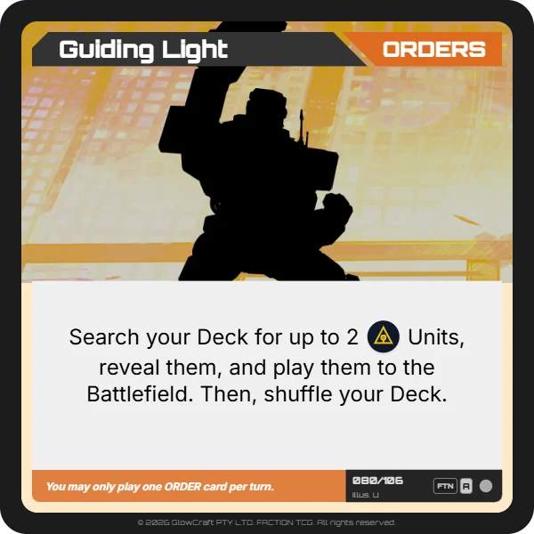 Guiding Light - The F.O.L.D - Orders card