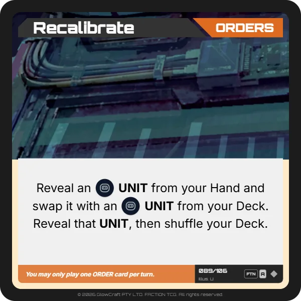 Recalibrate - Android Collective - Orders card