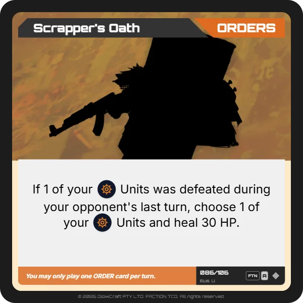 Scrapper’s Oath - Scrappers - Orders card