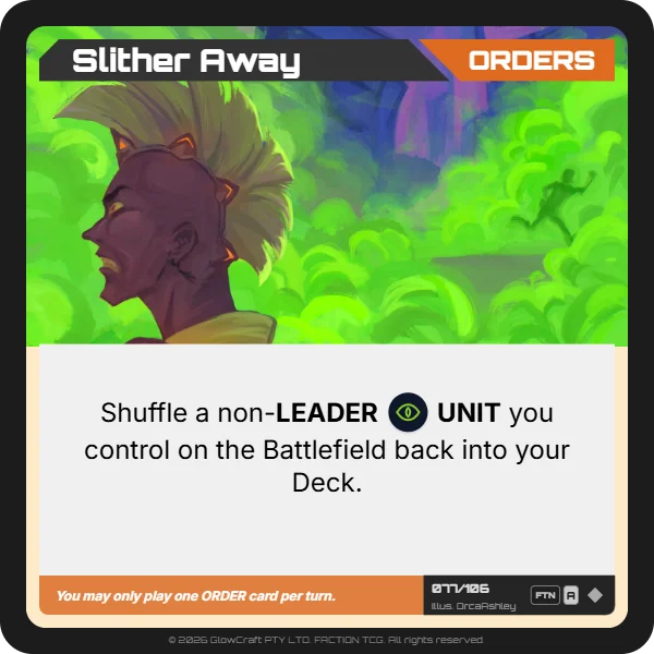 Slither Away - Serpentine Sol - Orders card