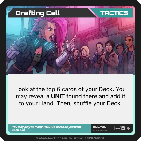 Drafting Call - Neutral - Tactics card