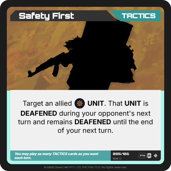 Safety First - Tactics card