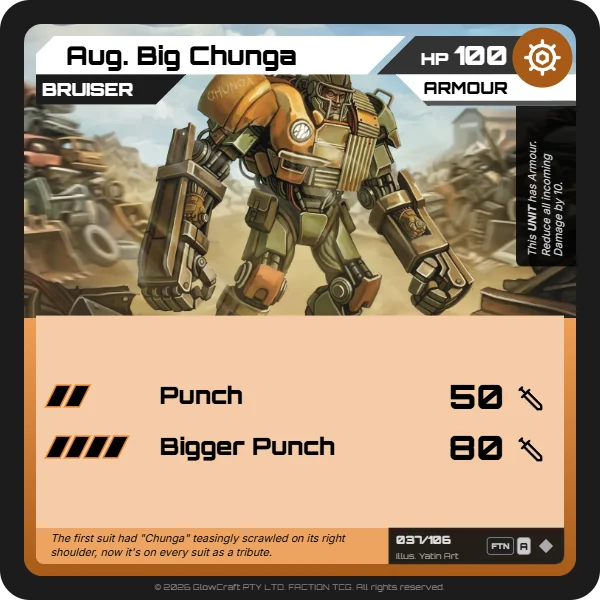 Aug. Big Chunga - Scrappers - Unit card