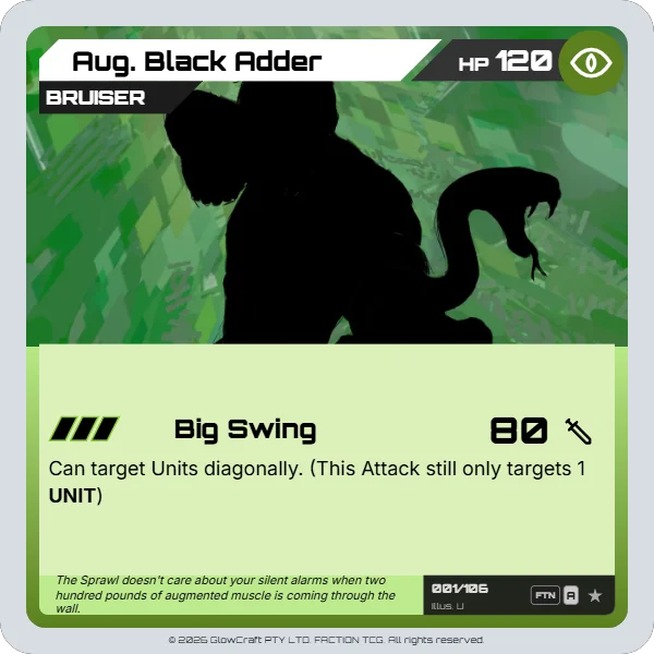 Aug. Black Adder - Serpentine Sol - Unit card
