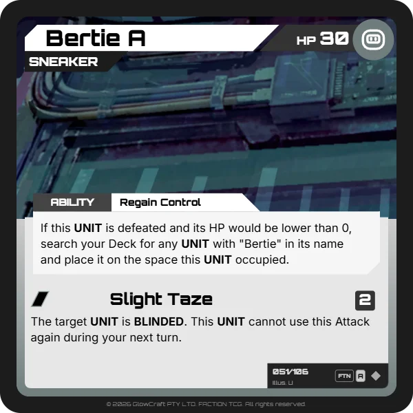 Bertie A - Android Collective - Unit card
