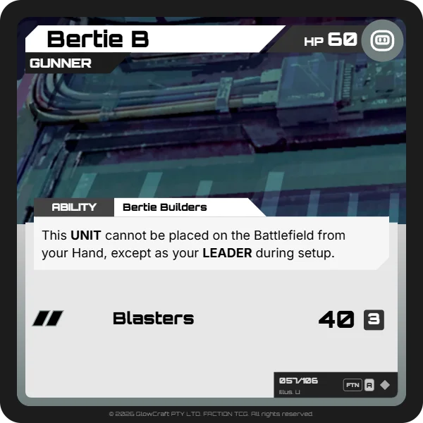 Bertie B - Android Collective - Unit card
