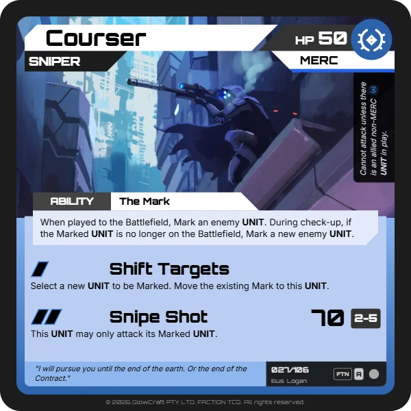 Courser - The Alumni - Unit card