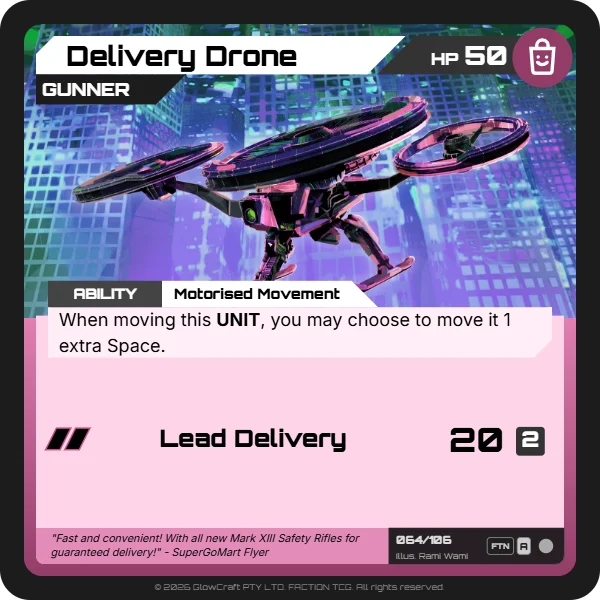 Delivery Drone - SuperGoMart - Unit card