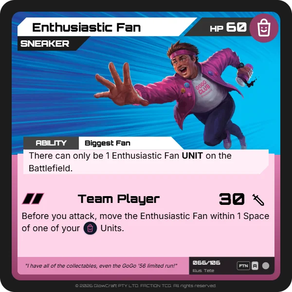 Enthusiastic Fan - SuperGoMart - Unit card