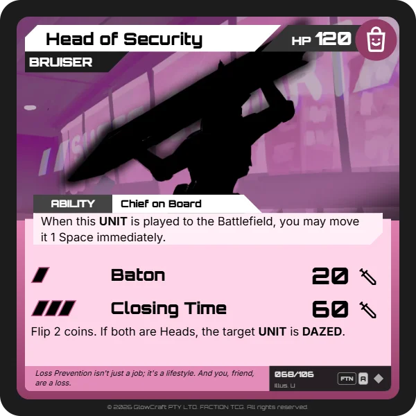 Head of Security - SuperGoMart - Unit card