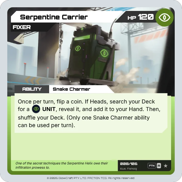 Serpentine Carrier - Serpentine Sol - Unit card