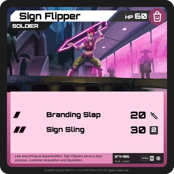 Sign Flipper - SuperGoMart - Unit card