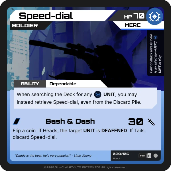 Speed-dial - The Alumni - Unit card