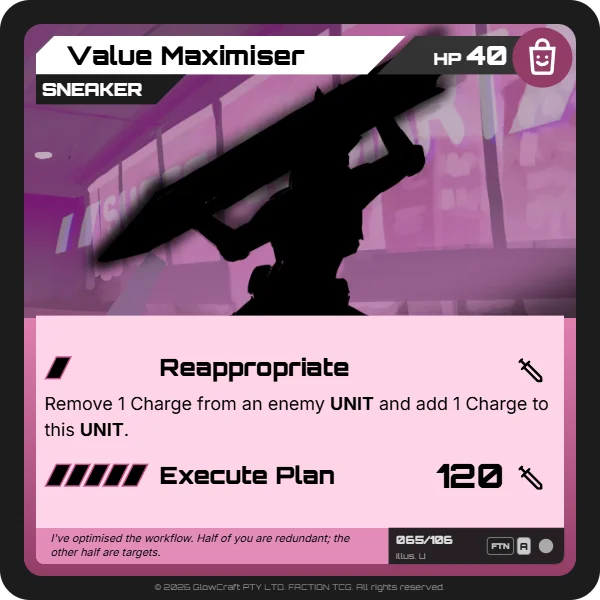 Value Maximiser - SuperGoMart - Unit card