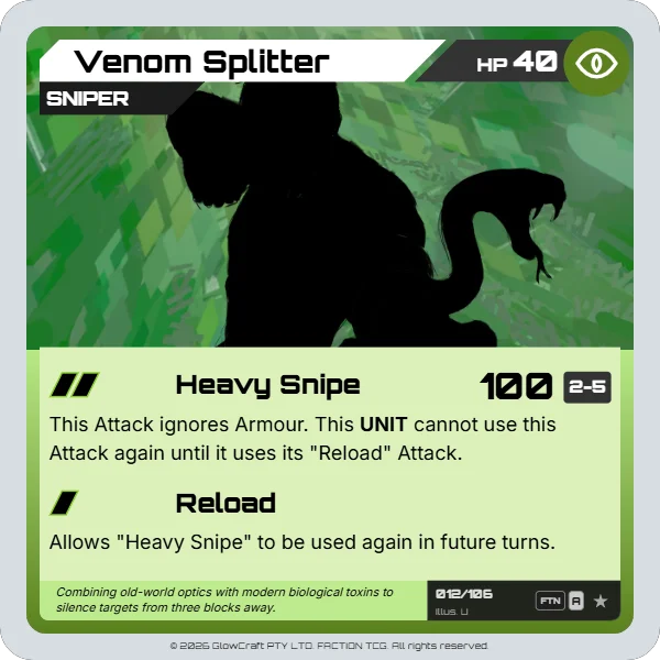 Venom Splitter - Serpentine Sol - Unit card